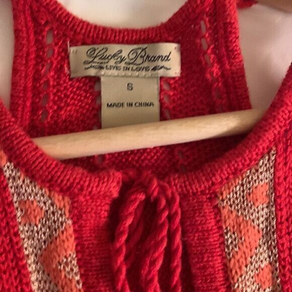 Lucky Brand Crochet Style Tank Top Sz Small - Picture 2 of 12